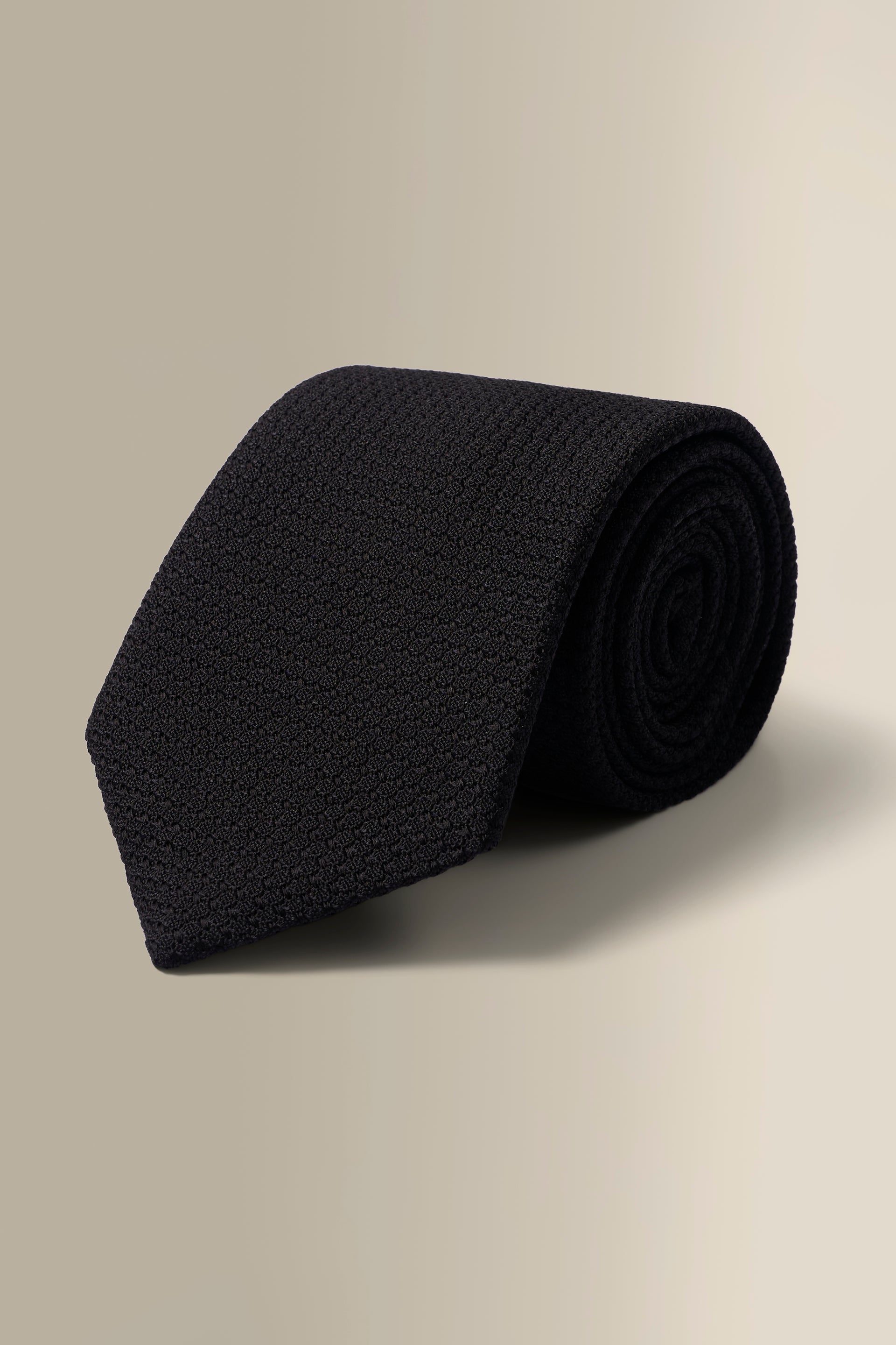 Black Woven Grenadine Tie