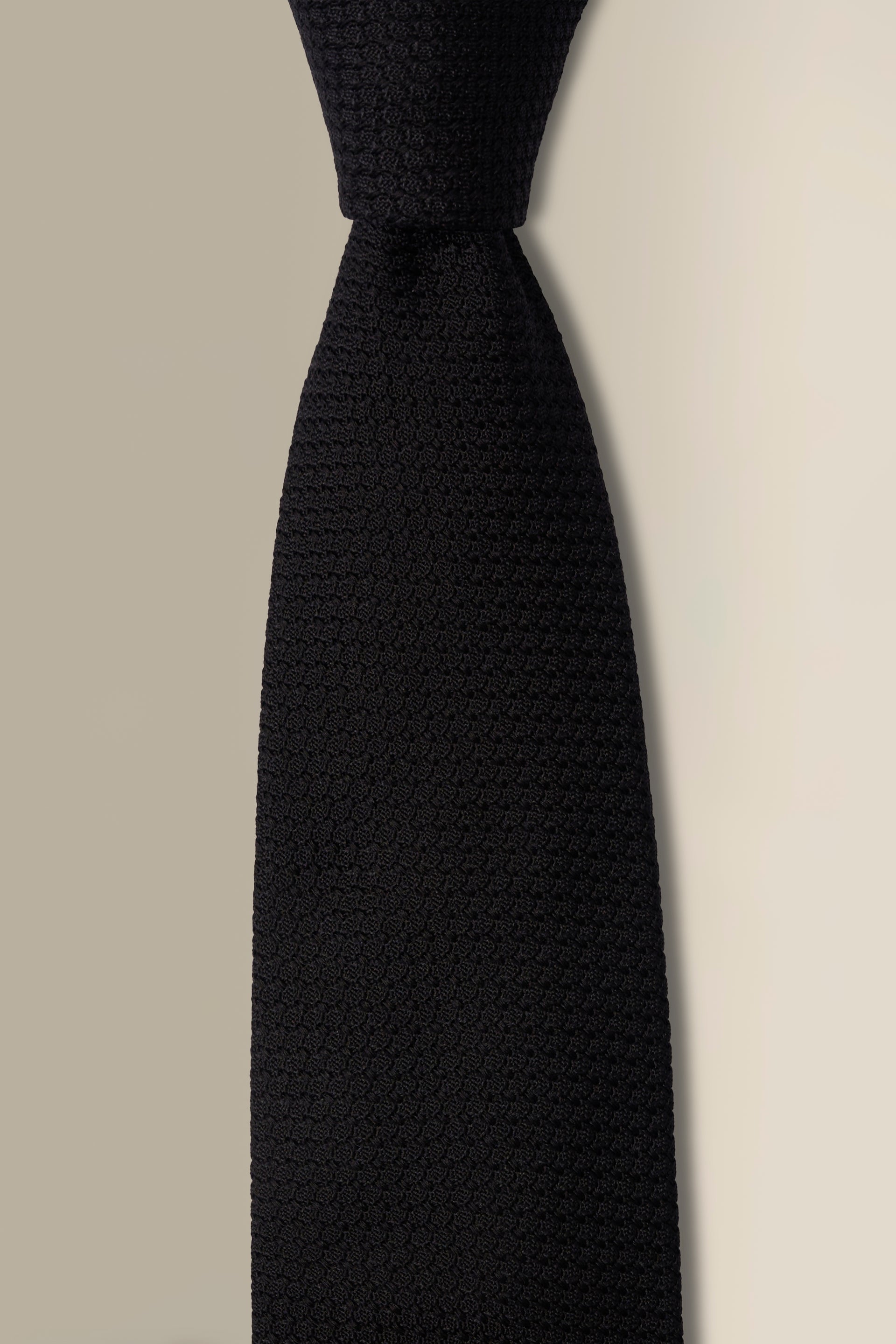 Black Woven Grenadine Tie