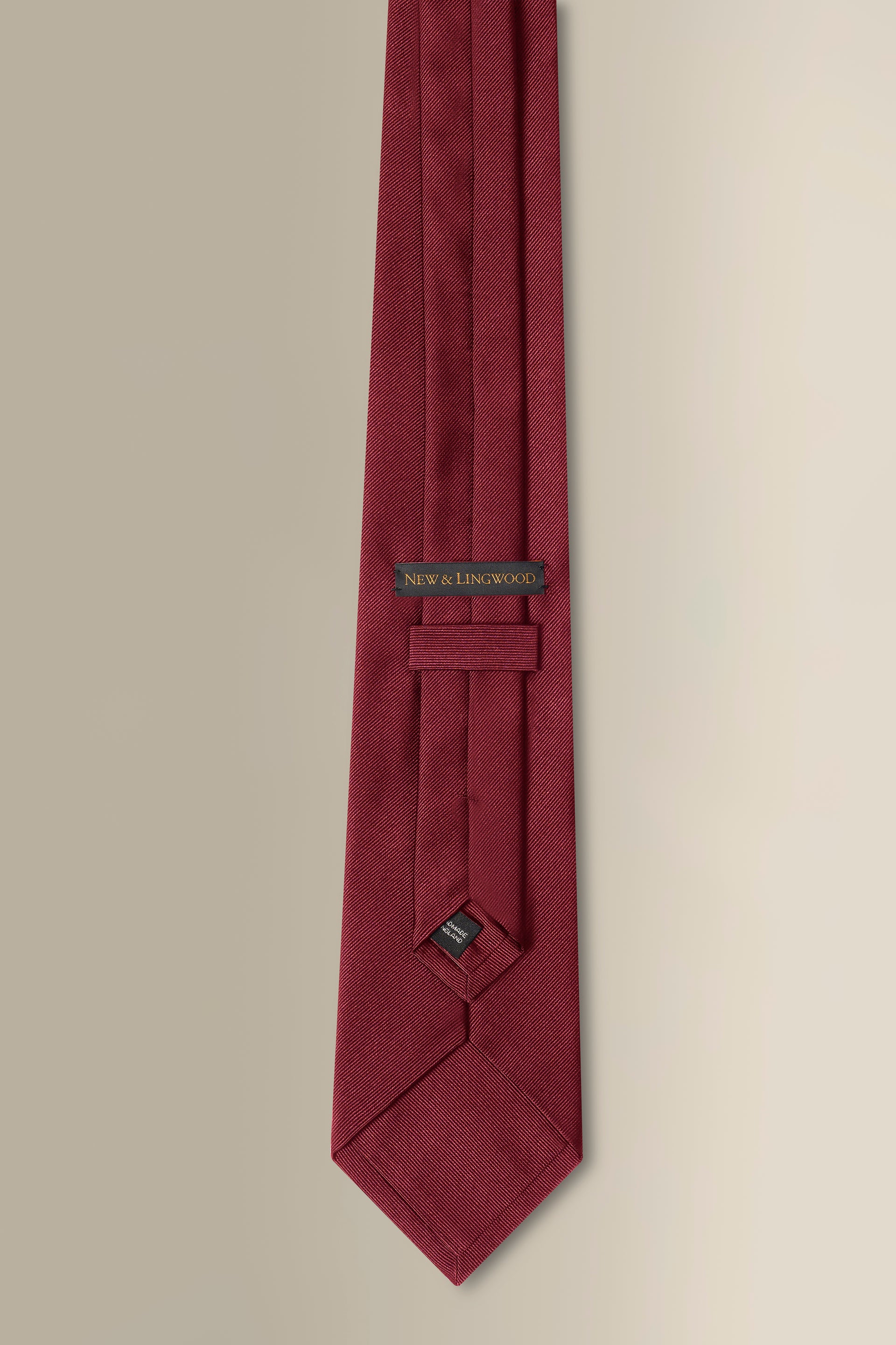 Burgundy Woven Silk Tie