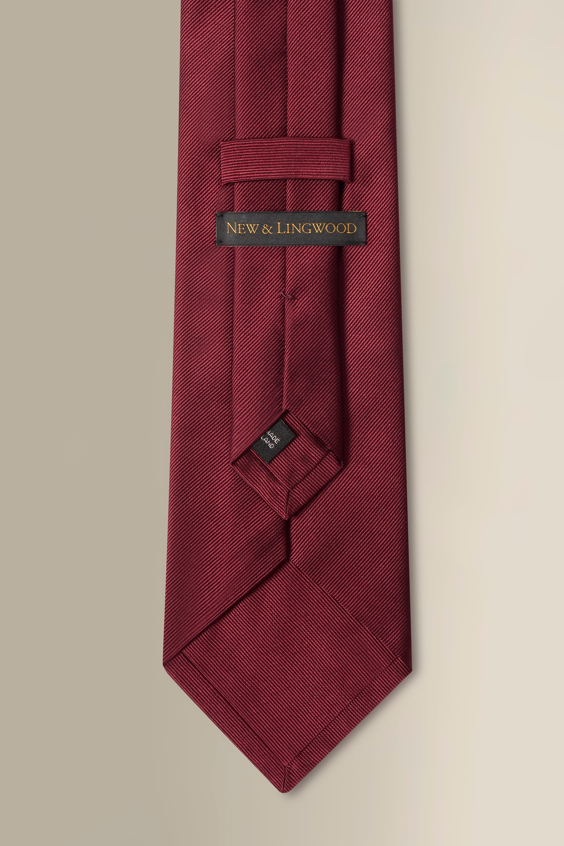 Burgundy Woven Silk Tie