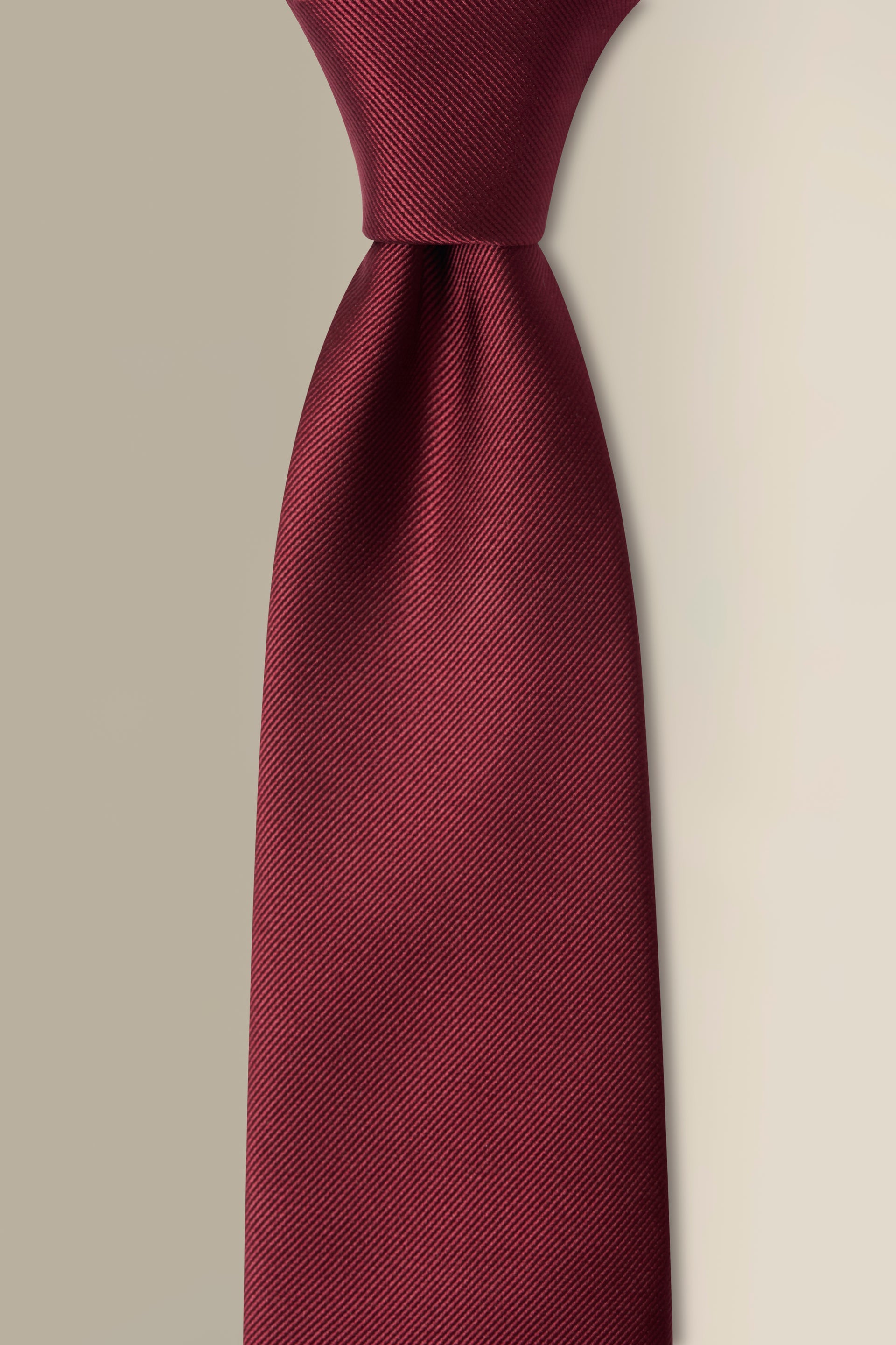 Burgundy Woven Silk Tie