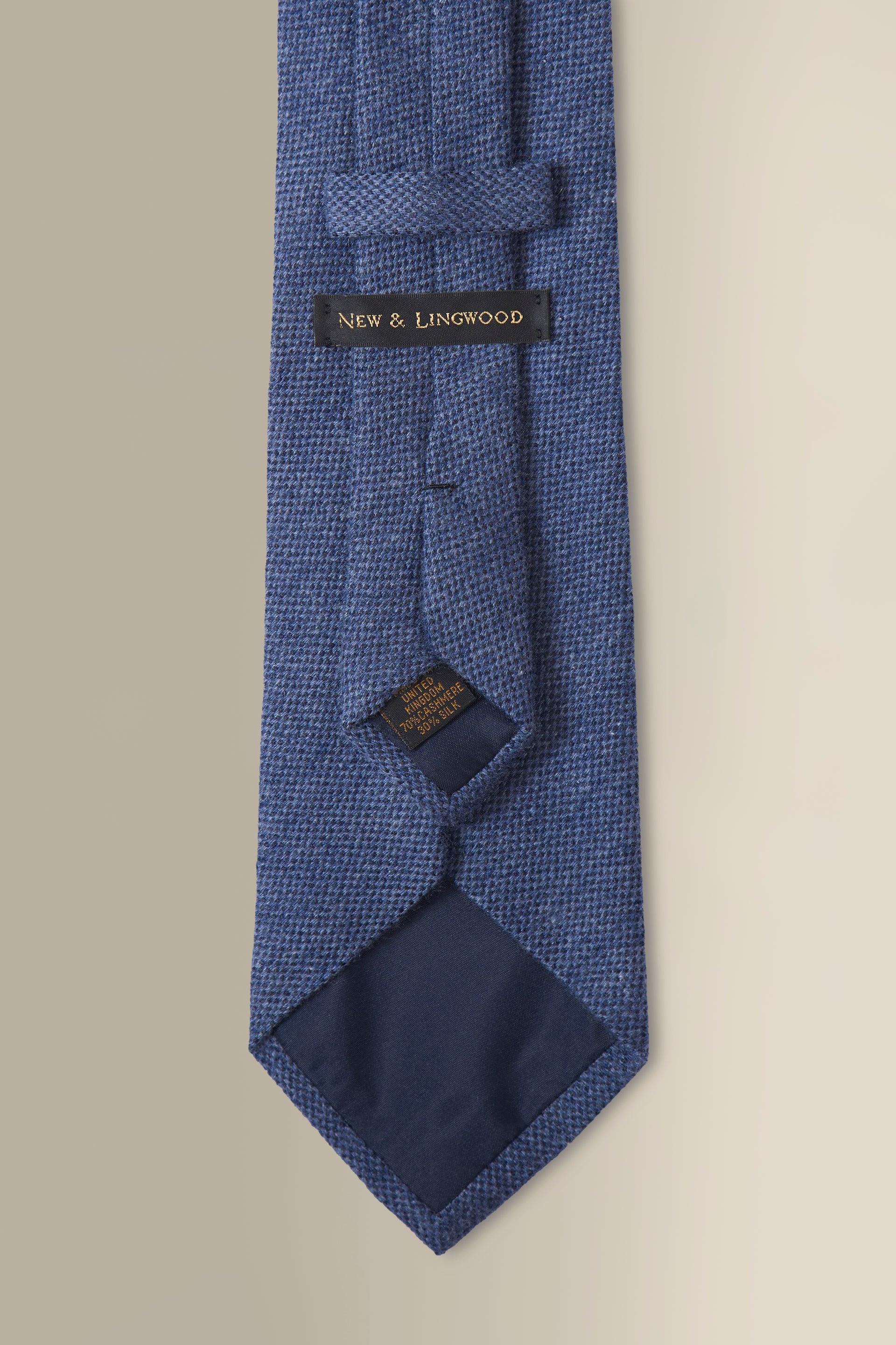 Blue Woven Cashmere Tie