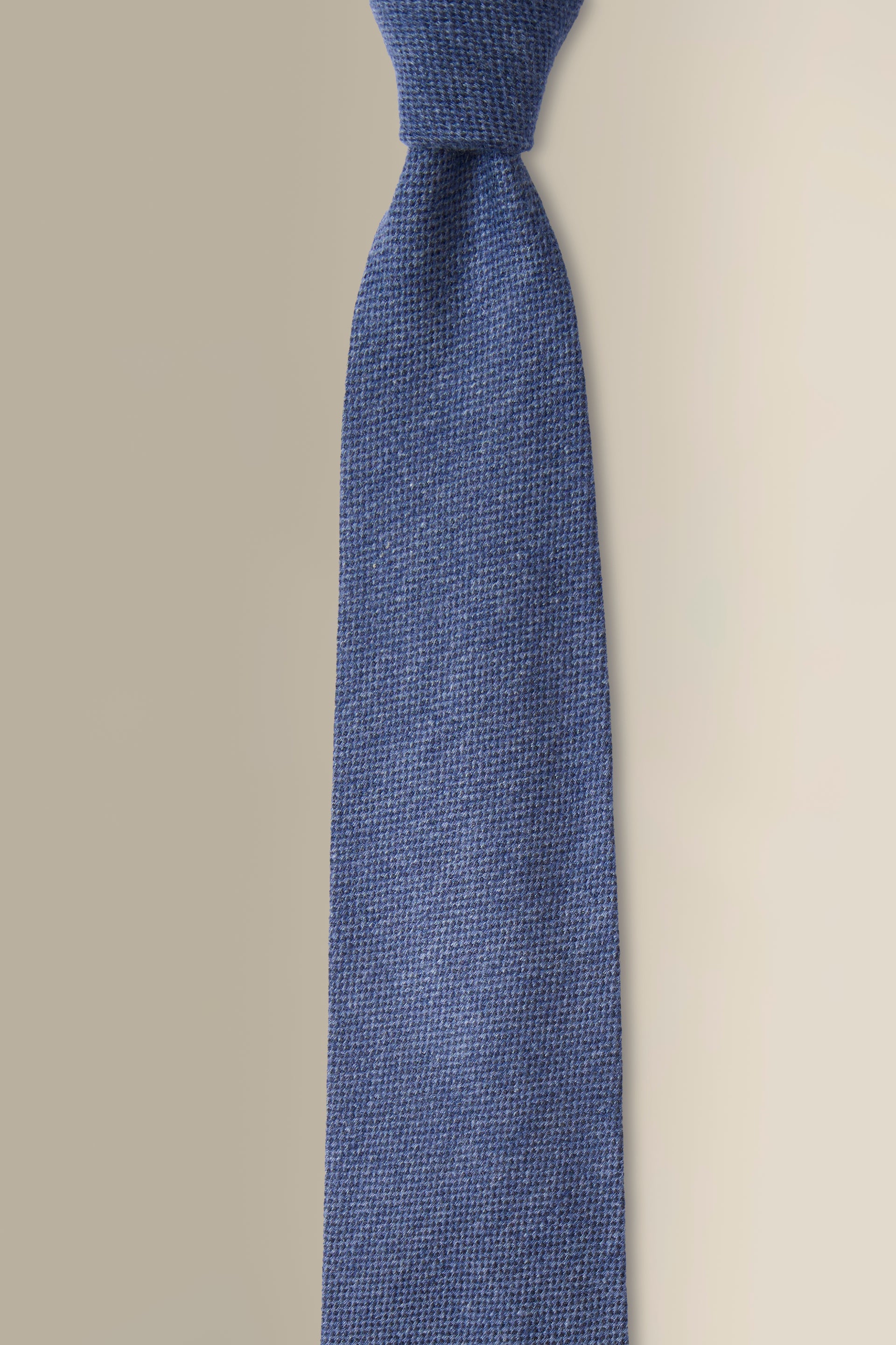 Blue Woven Cashmere Tie