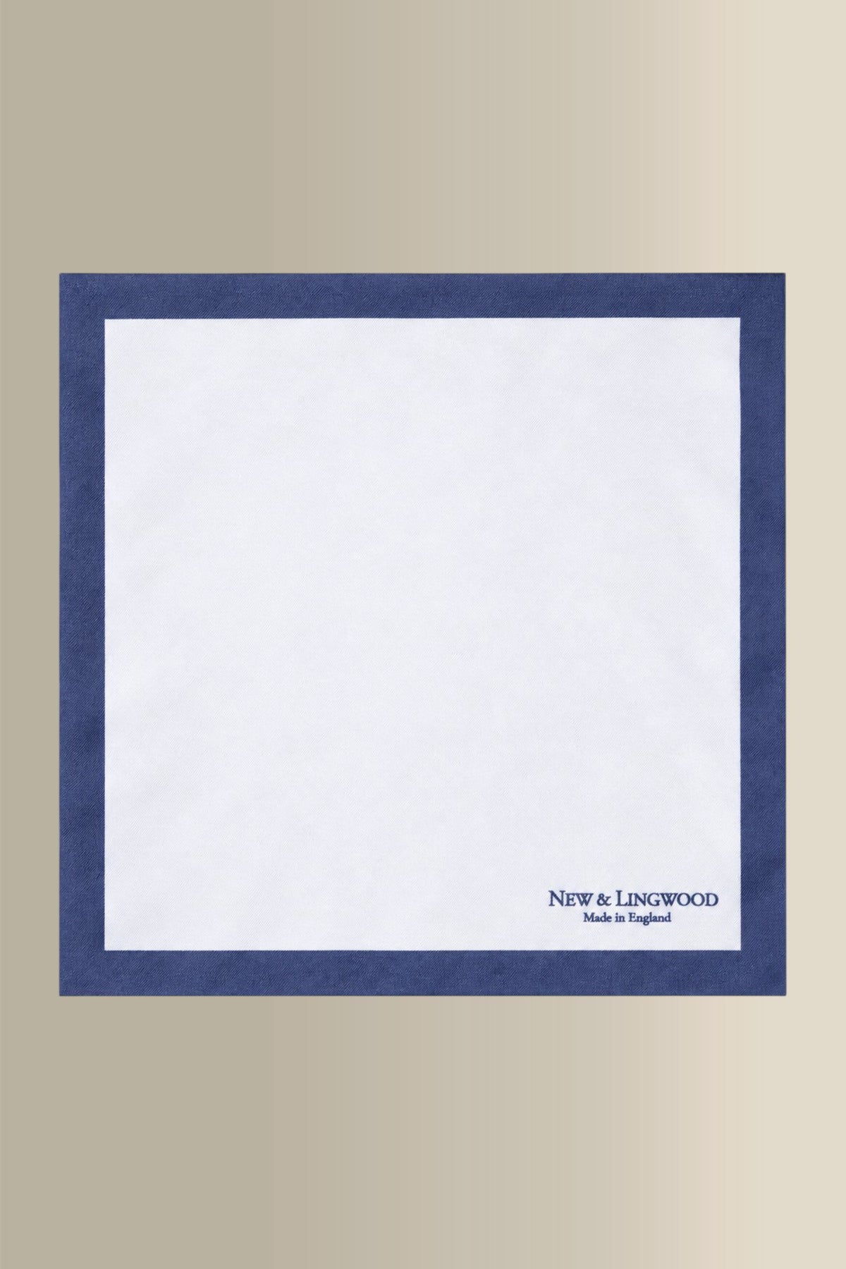 Sky & Navy Border Silk Pocket Square