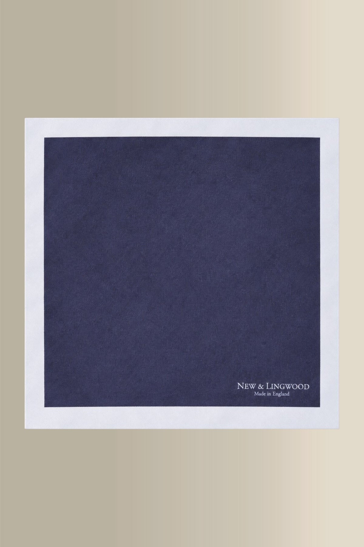 Navy & Sky Border Silk Pocket Squares
