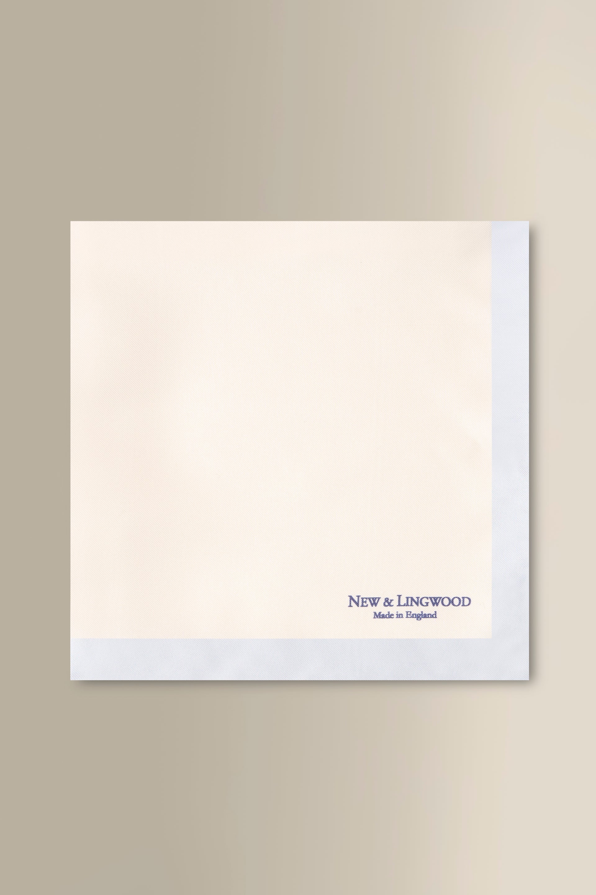 White & Sky Border Silk Pocket Square