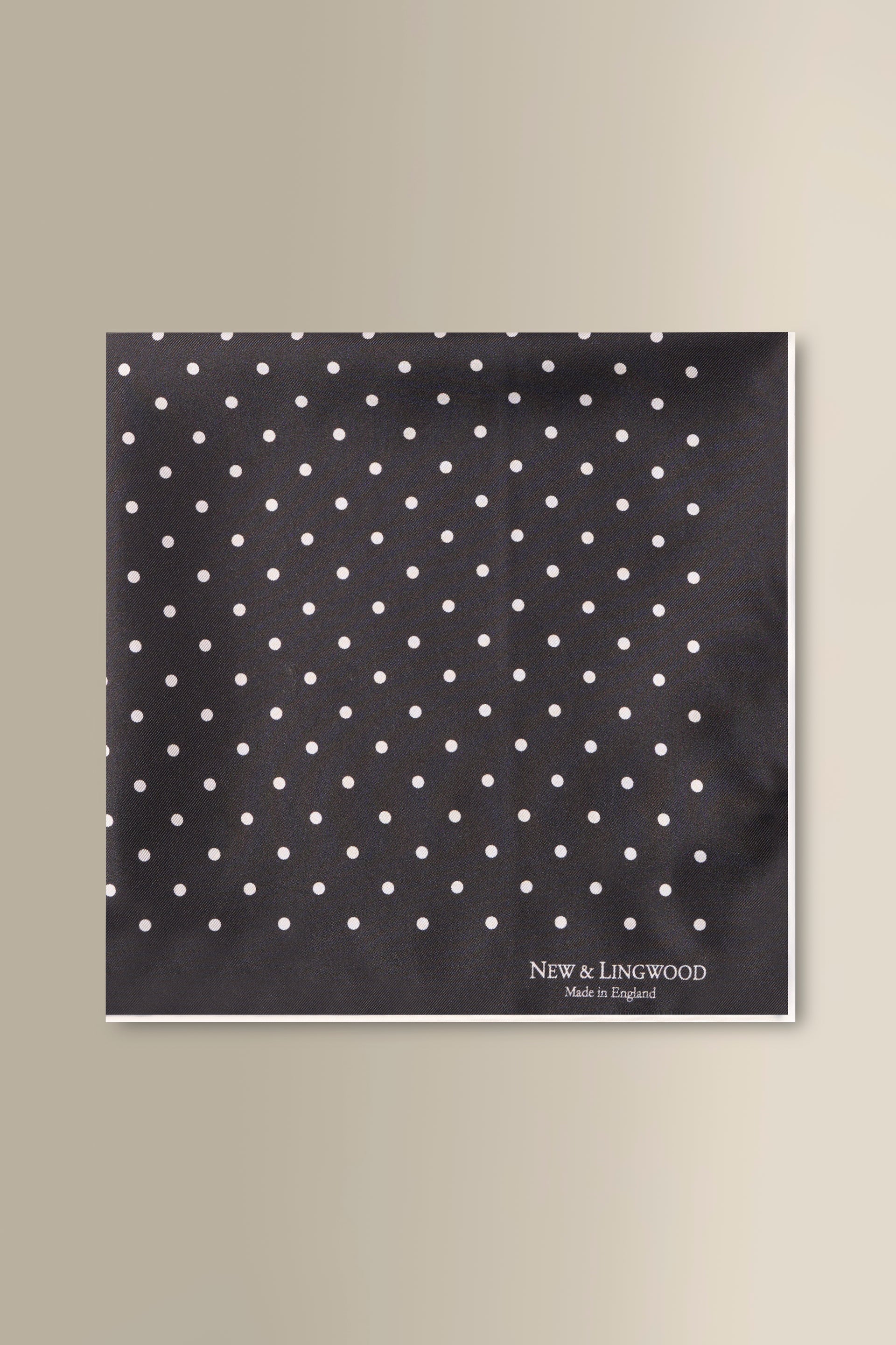 Black & White Polka Dot Silk Pocket Square