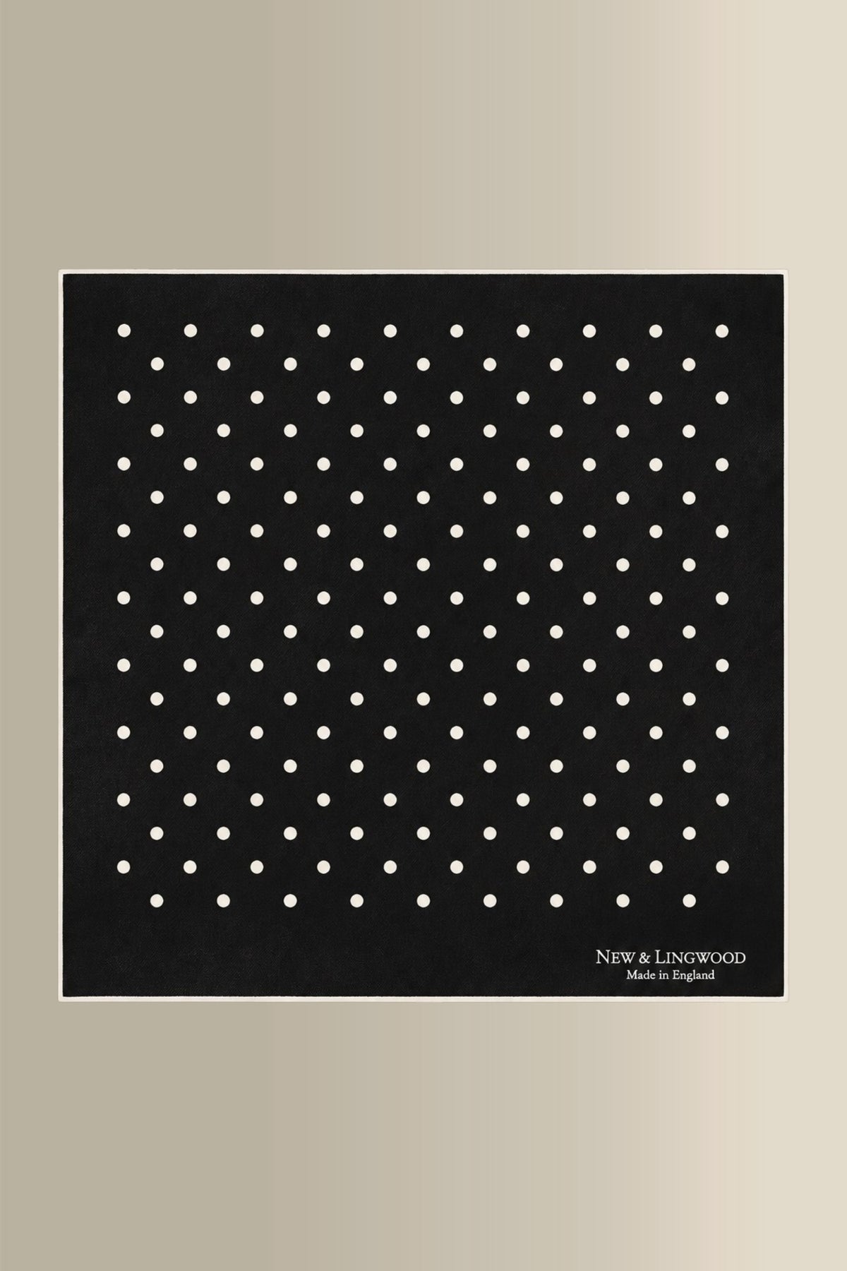 Black & White Polka Dot Silk Pocket Square