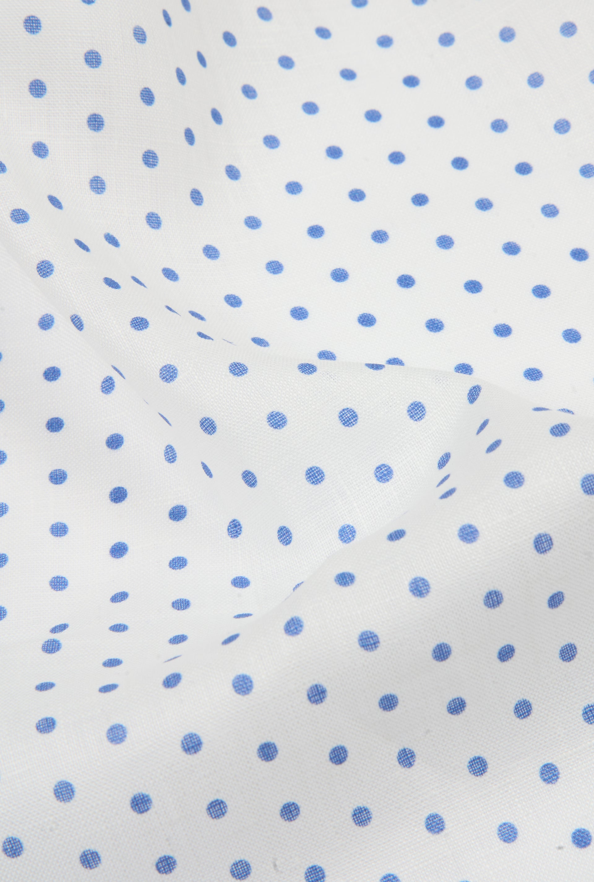 Yellow & Blue Polka Dot Linen Pocket Square