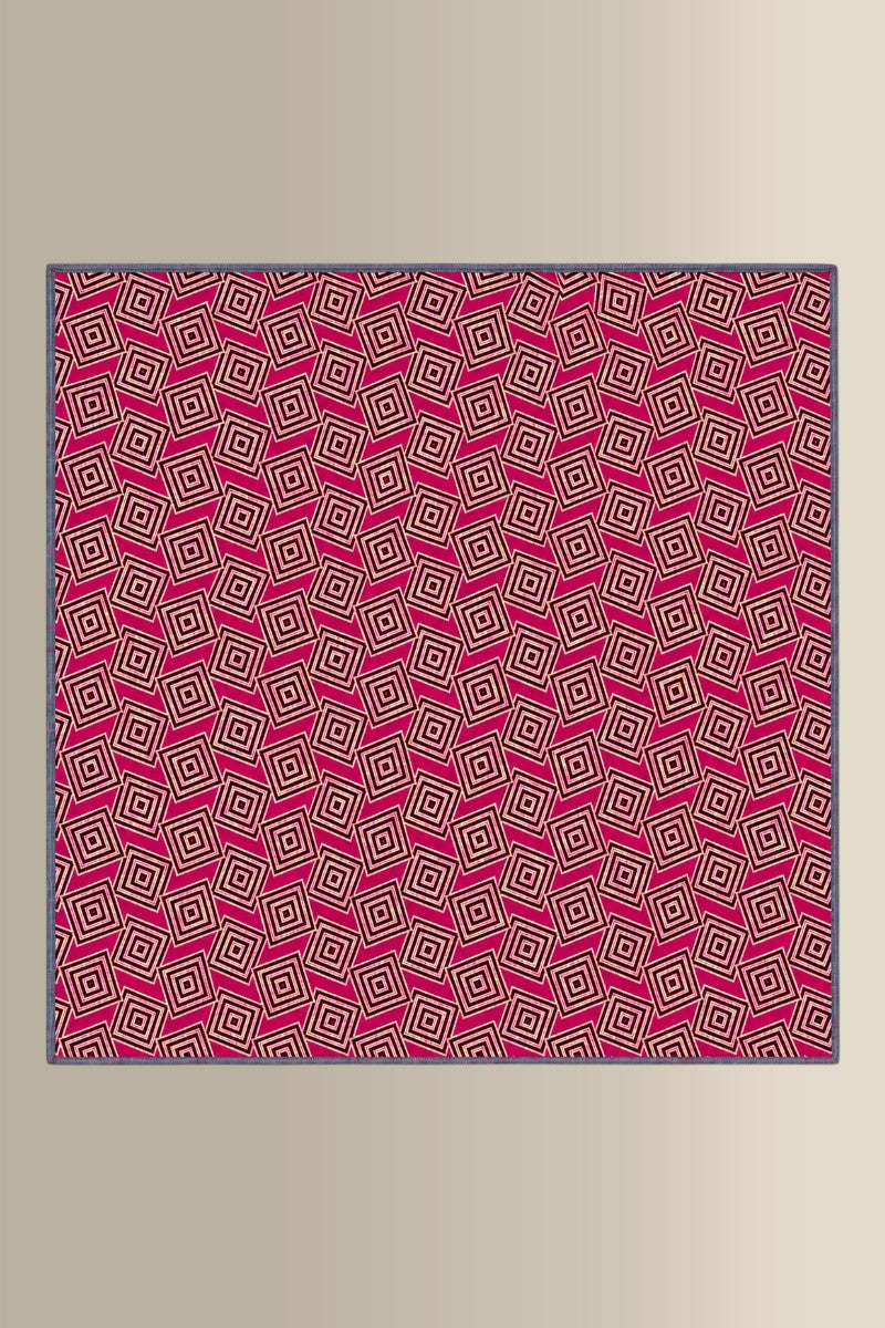 Pink & Green Double Sided Silk Pocket Square