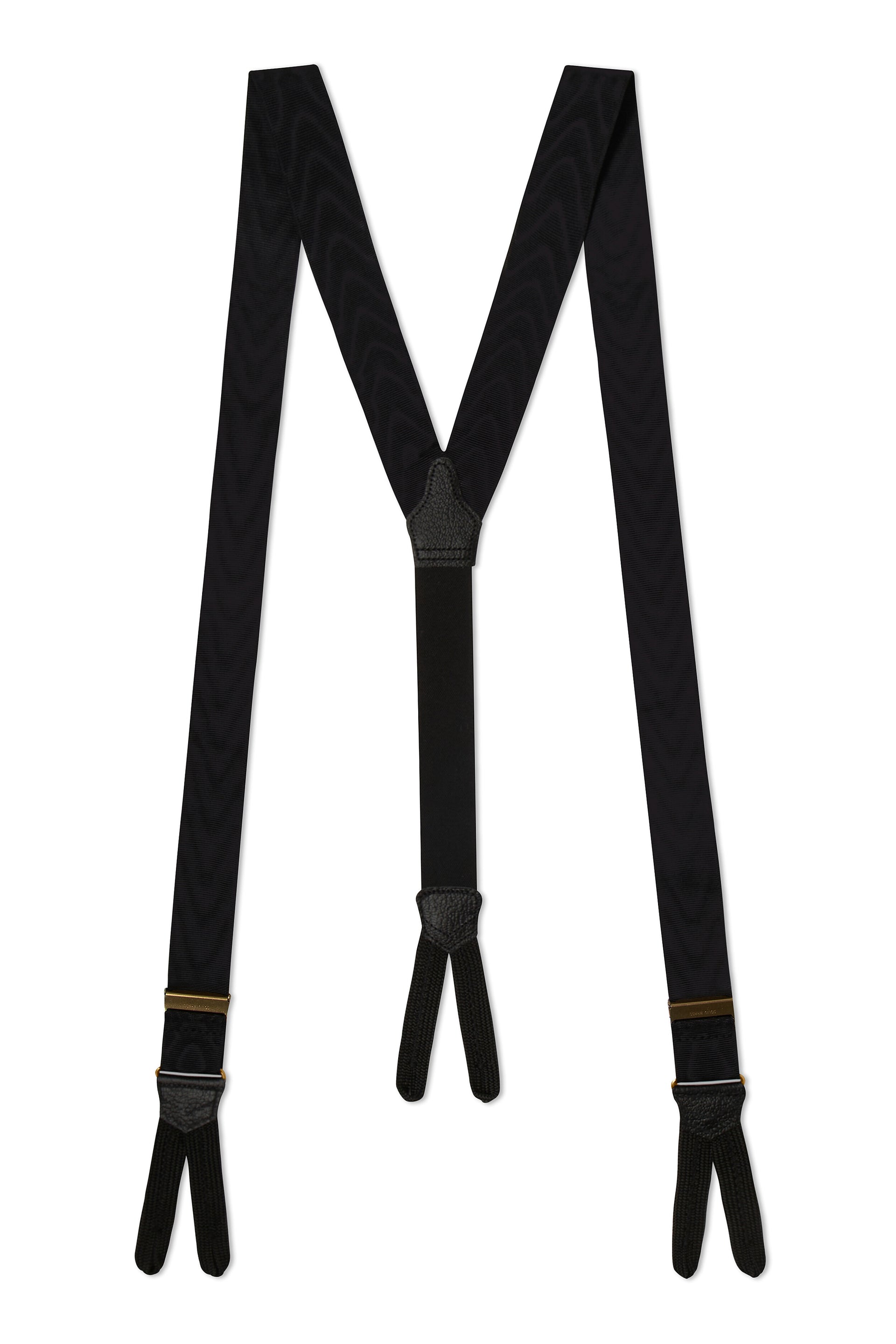 Black Moire Braid End Braces 40mm