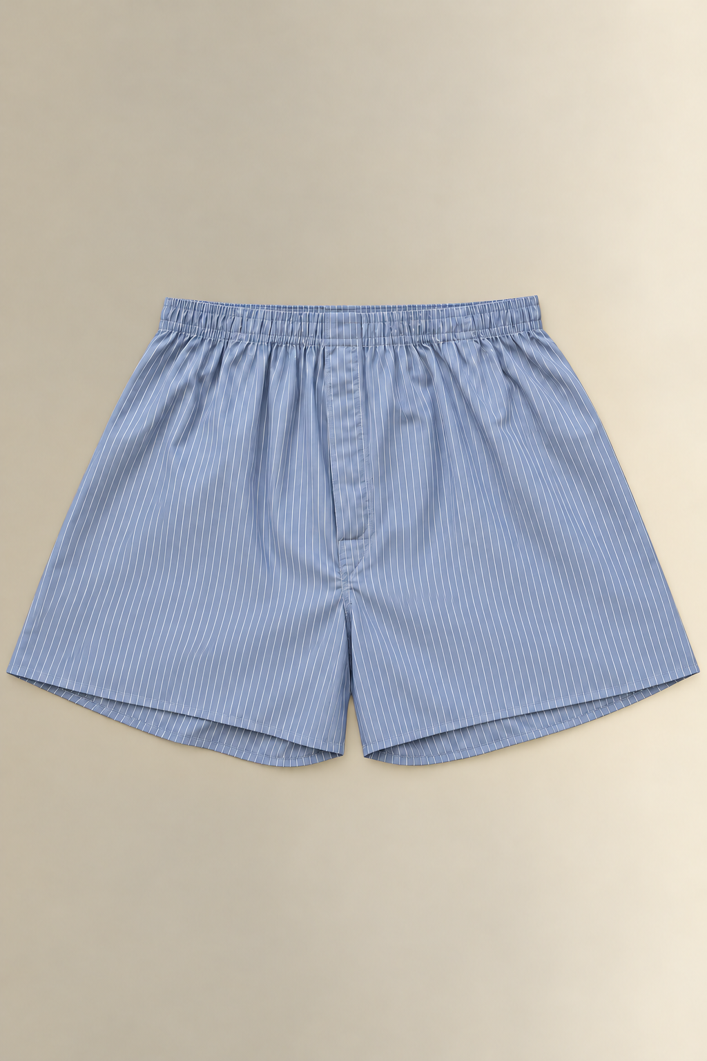 Blue & White Pinstripe Poplin Boxer Shorts