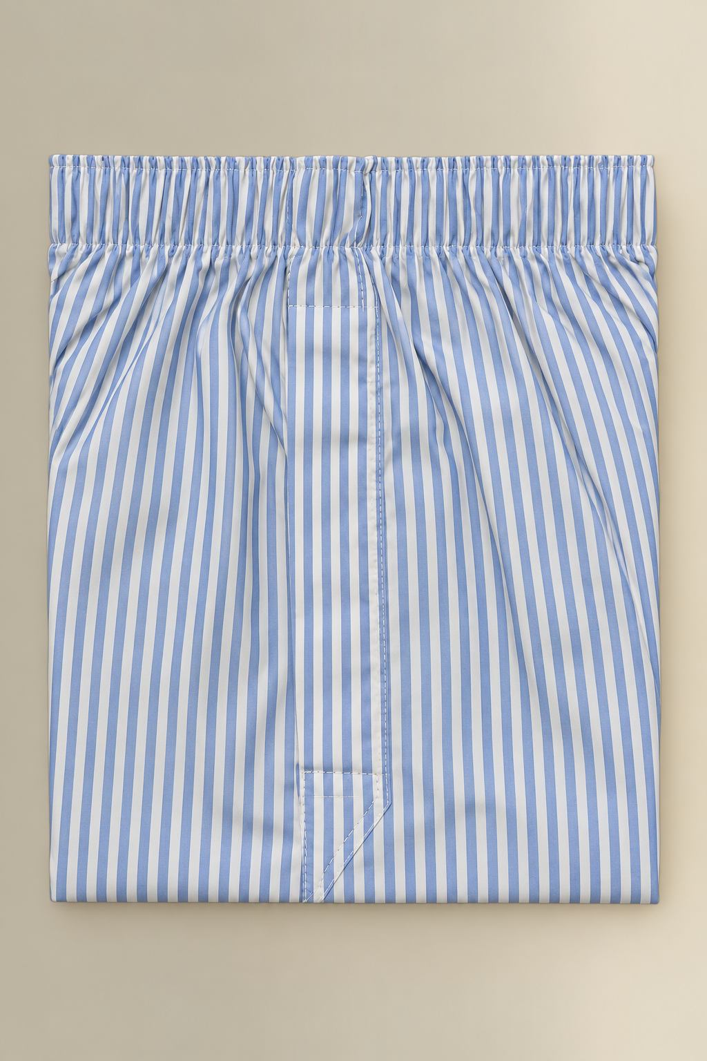 White & Blue Candy Stripe Poplin Boxer Shorts