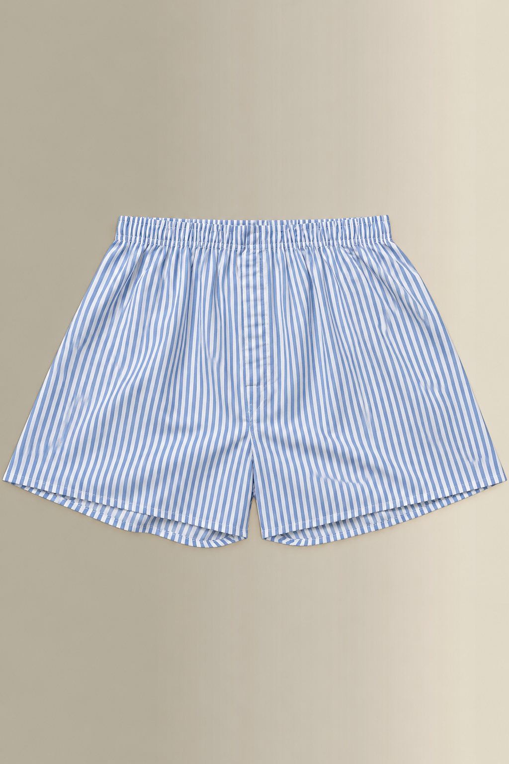 White & Blue Candy Stripe Poplin Boxer Shorts