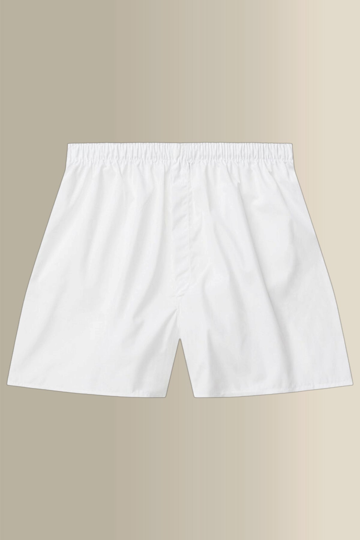 White Poplin Cotton Boxer Shorts
