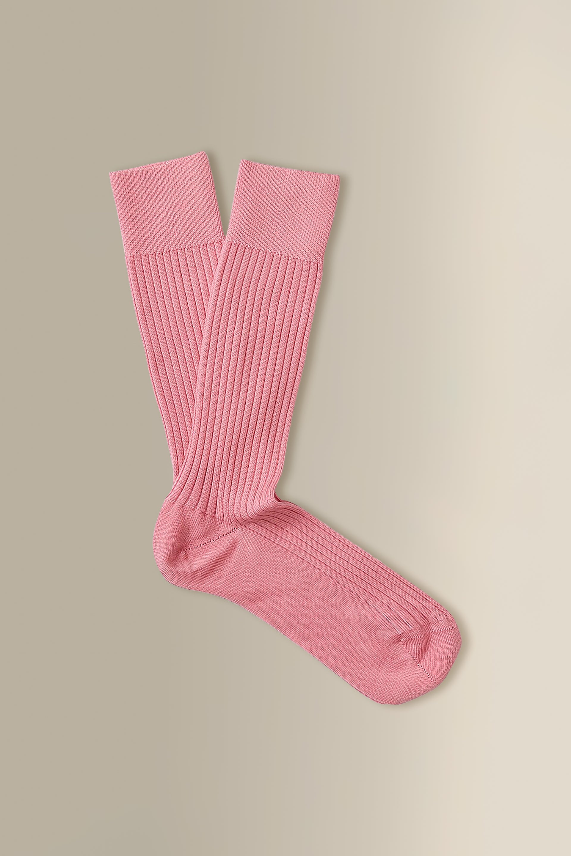 Light Pink Mid Calf Lightweight Wool Socks