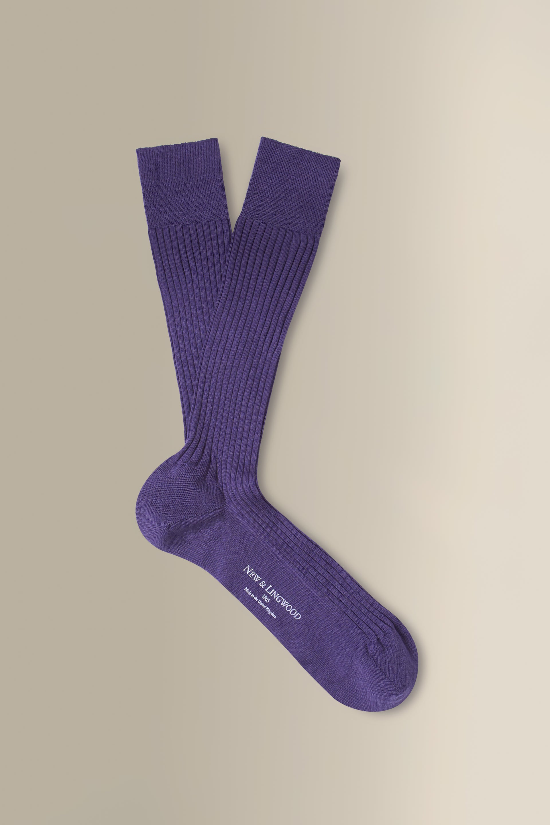 Purple Mid Calf Lightweight Wool Socks