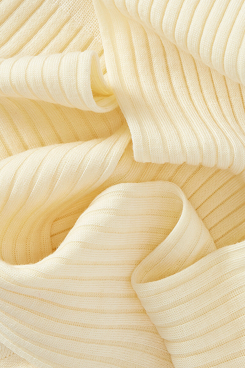Cream Long Lightweight Wool Socks