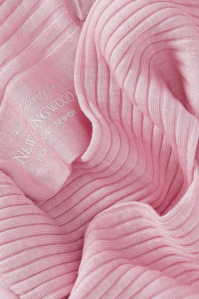 Pink Long Lightweight Wool Socks