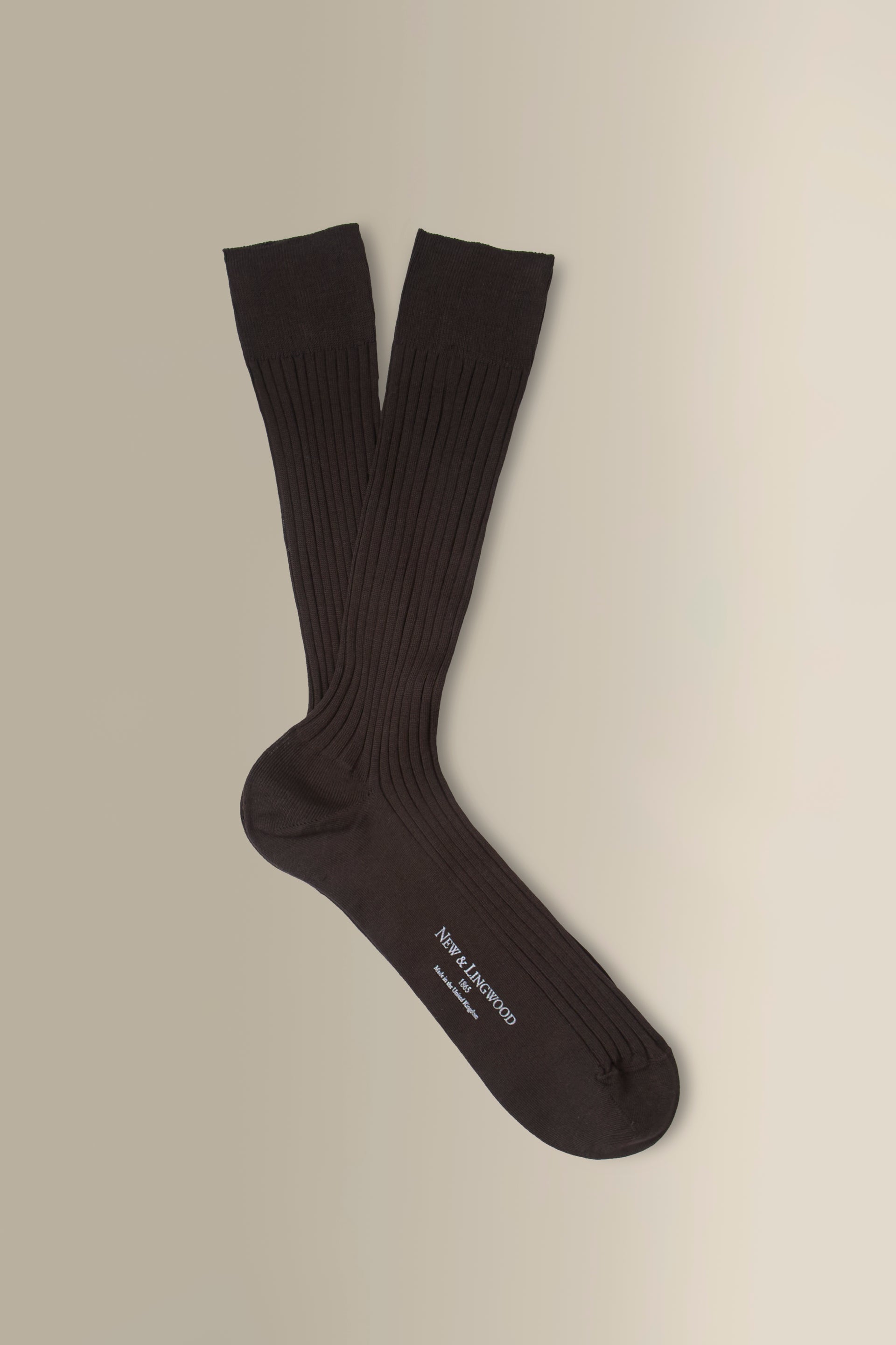 Dark Brown Mid Calf Cotton Socks