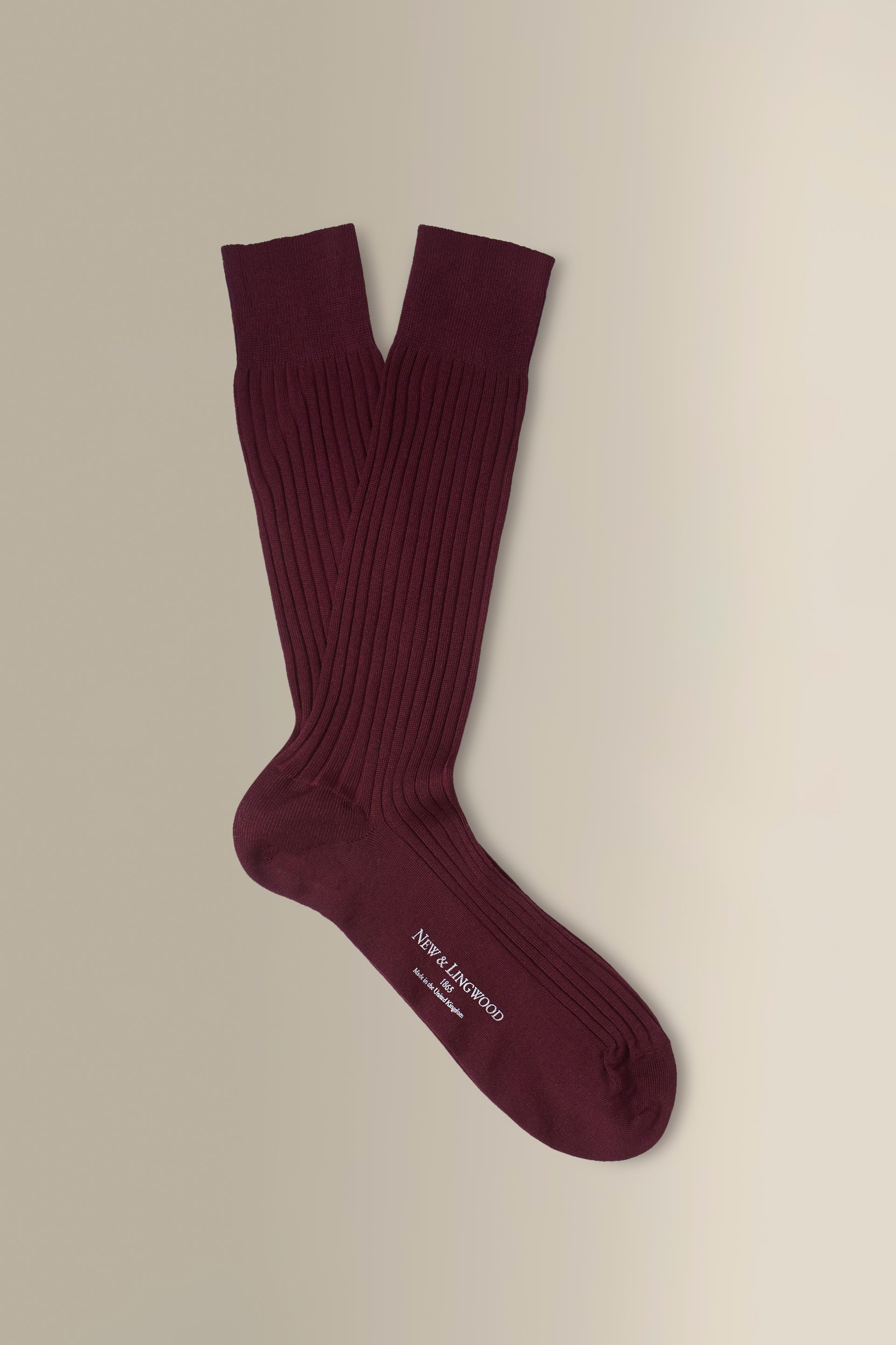Burgundy Mid Calf Cotton Socks