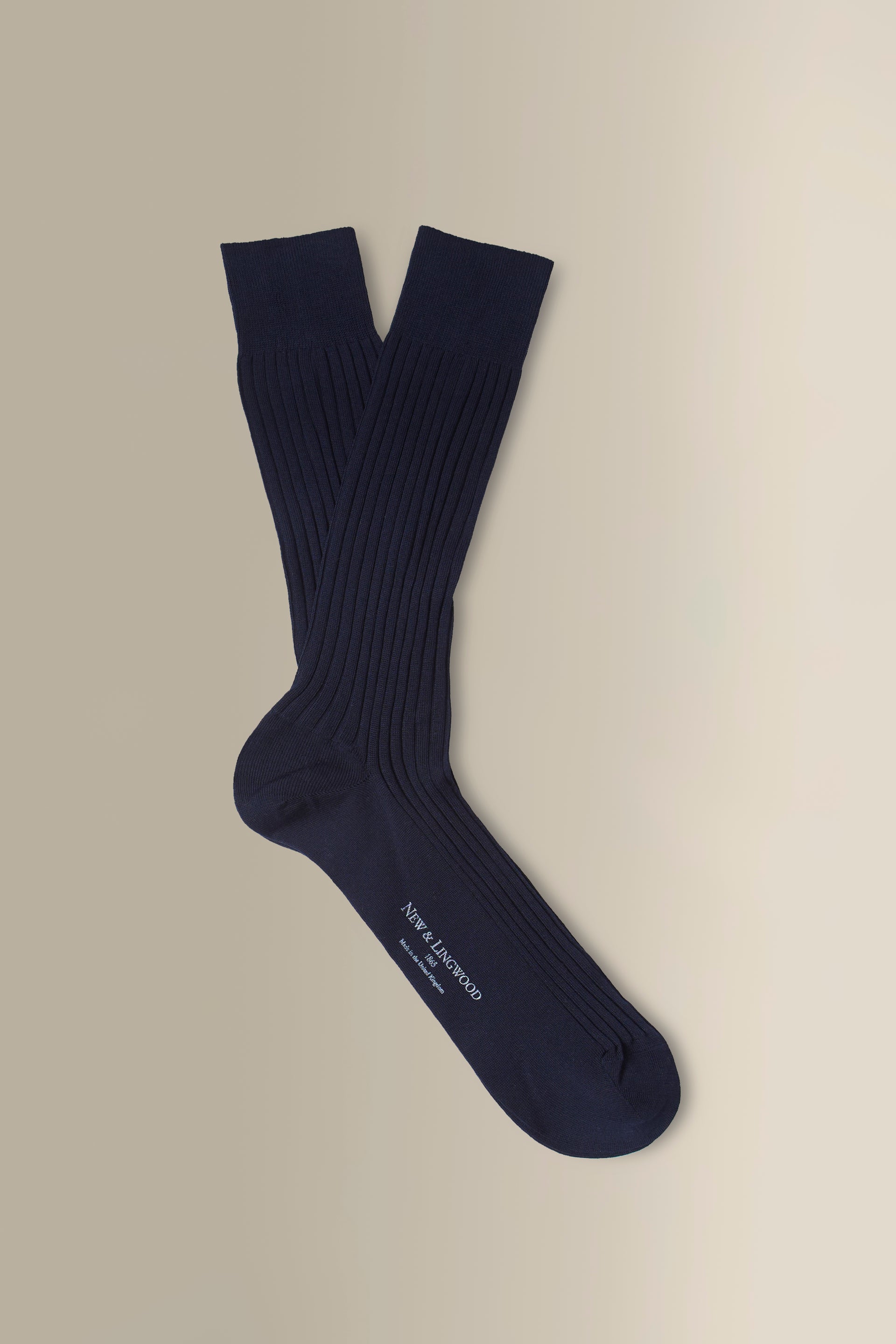 Navy Mid Calf Cotton Socks