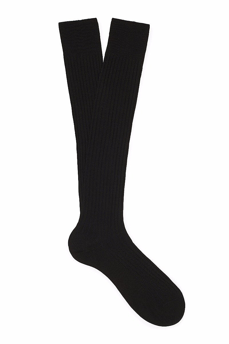 Black Long Cotton Socks