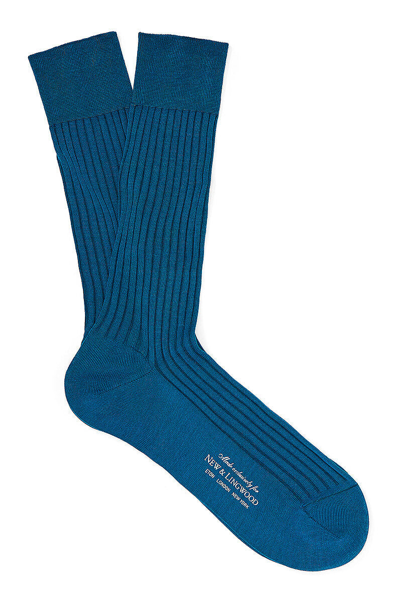 Dark Blue Mid Calf Cotton Socks