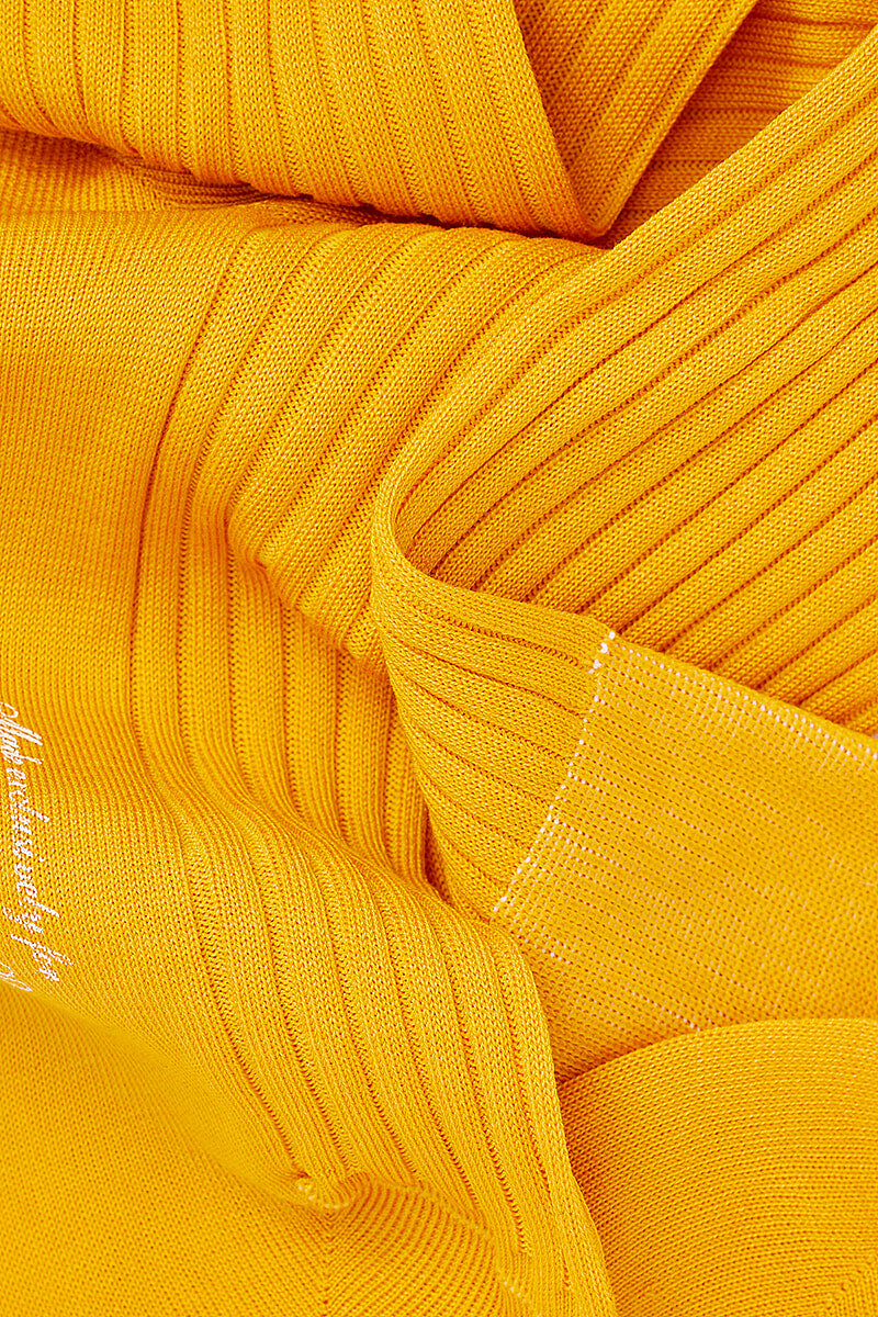 Gold Mid Calf Cotton Socks
