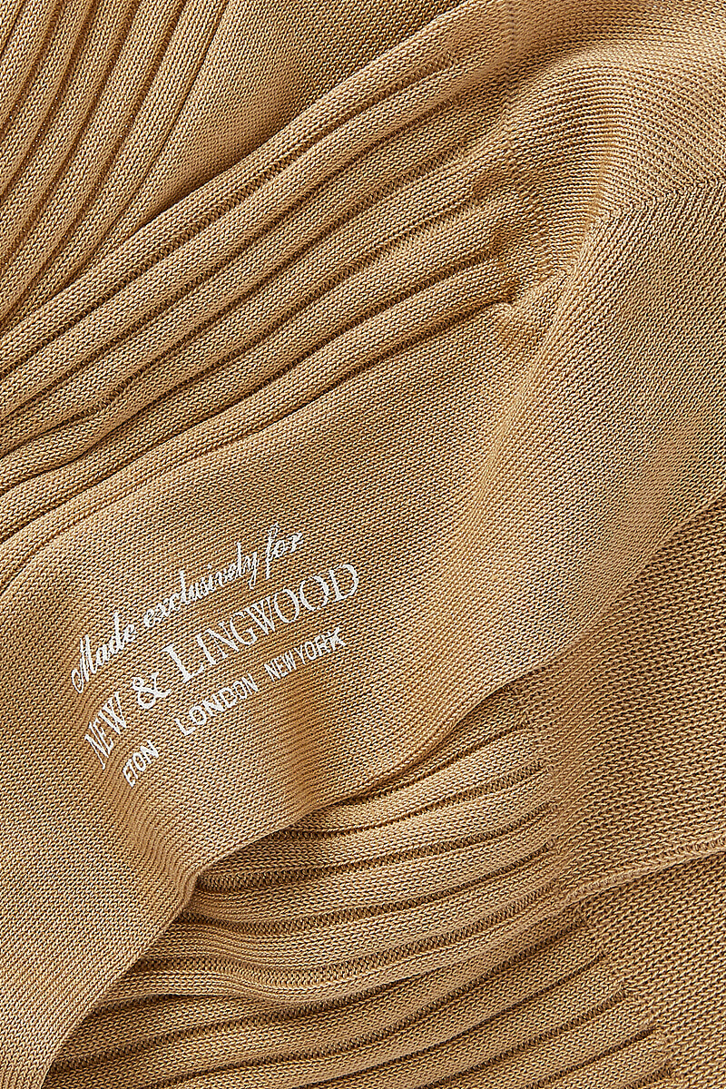 Light Khaki Long Cotton Socks