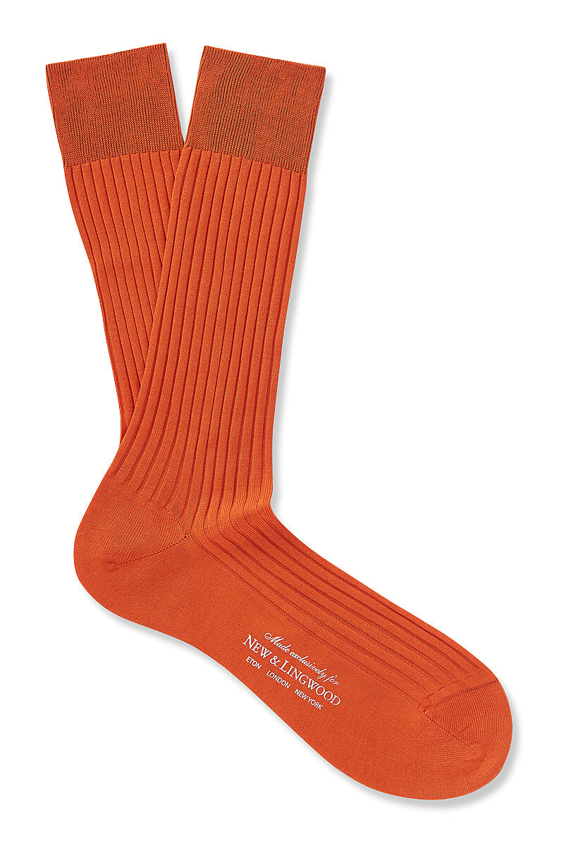 Rust Mid Calf Cotton Socks