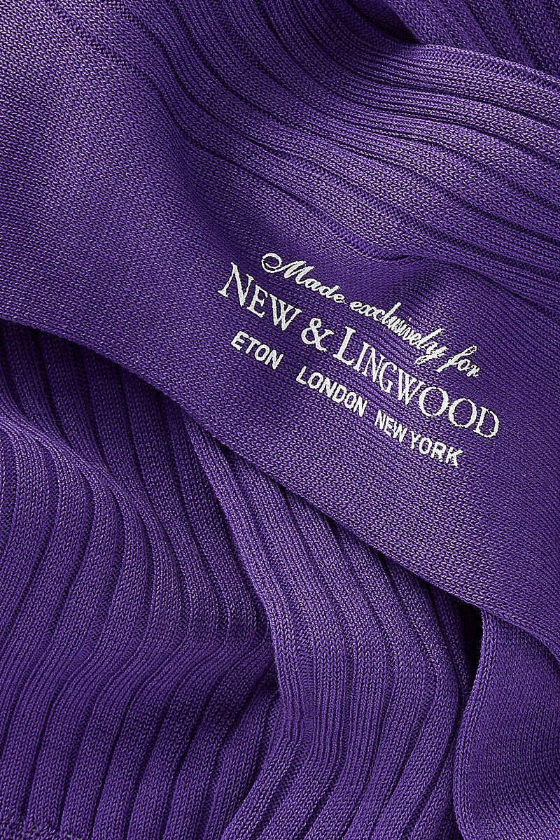 Purple Long Cotton Socks
