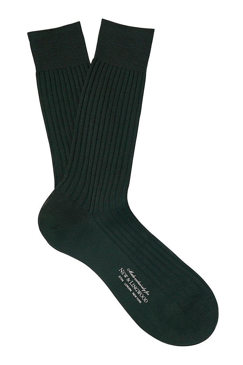 Racing Green Mid Calf Cotton Socks