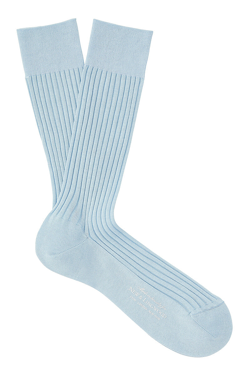 Sky Mid Calf Cotton Socks