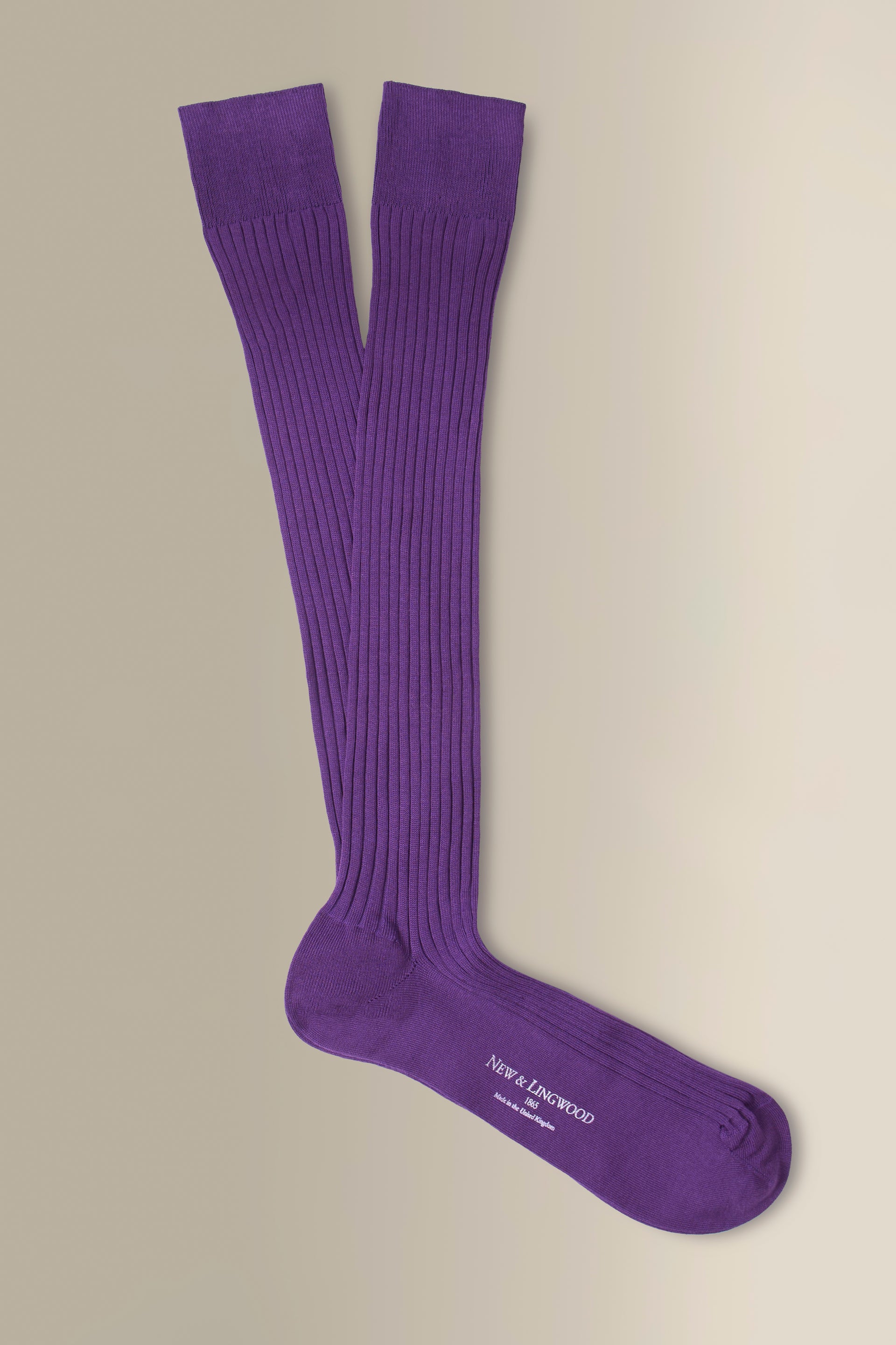 Purple Long Cotton Socks