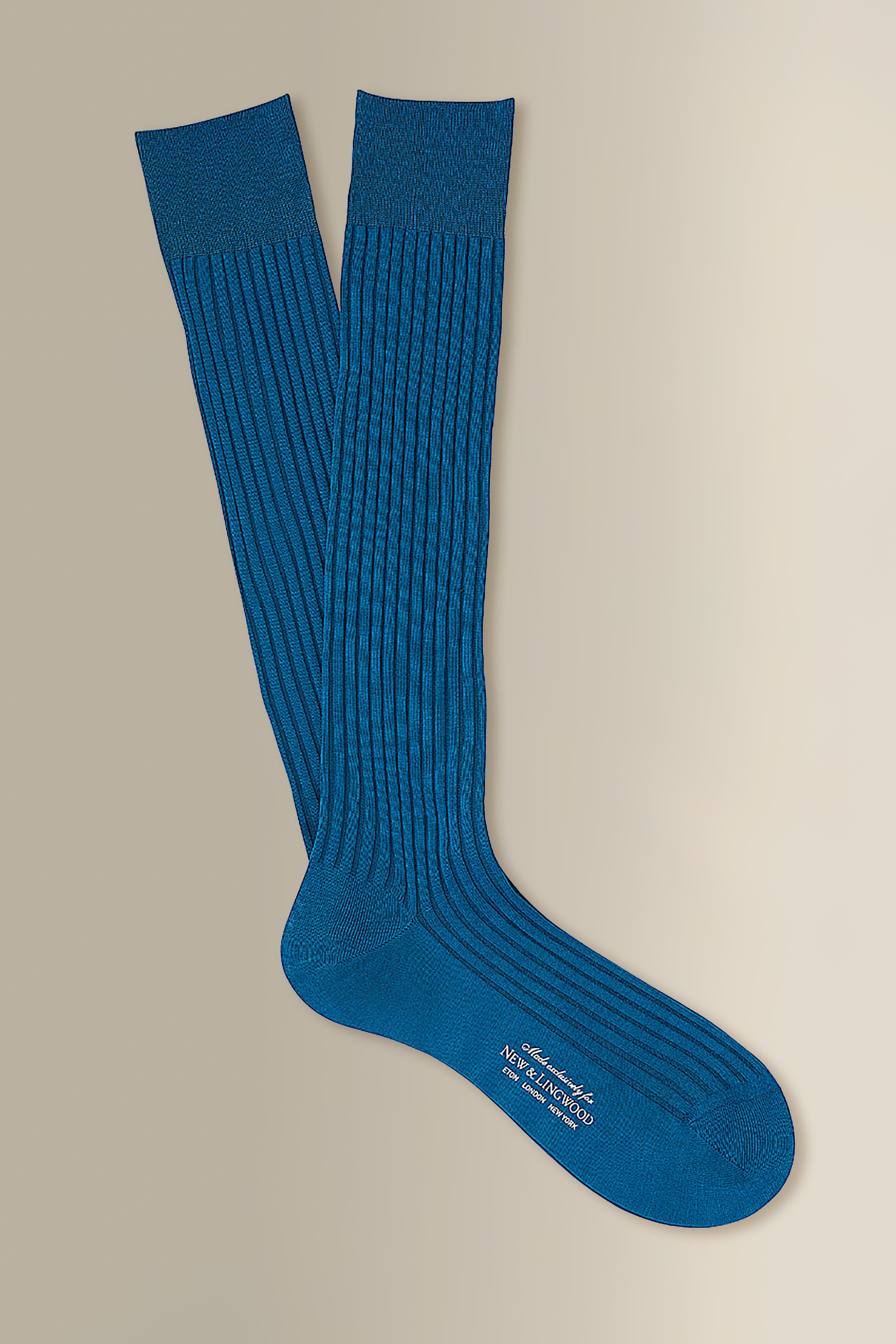 Dark Blue Long Cotton Socks – New and Lingwood