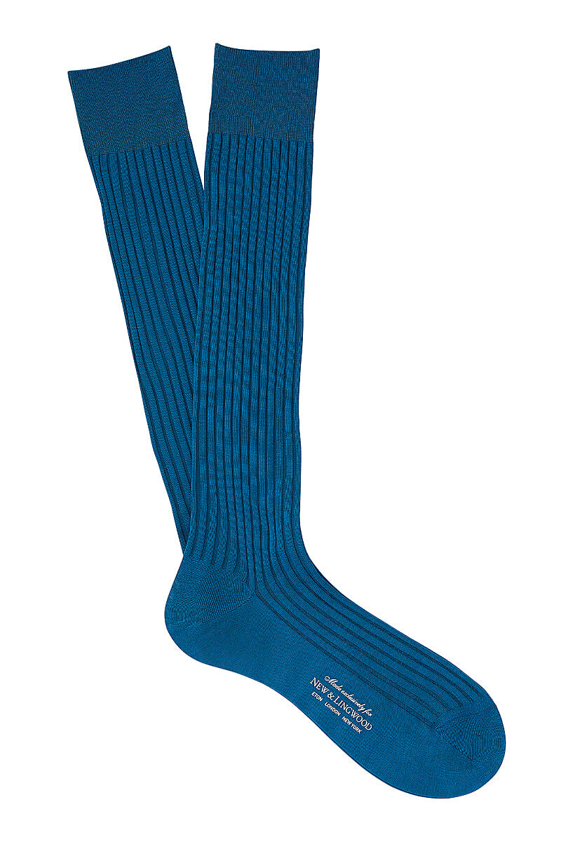 Dark Blue Long Cotton Socks