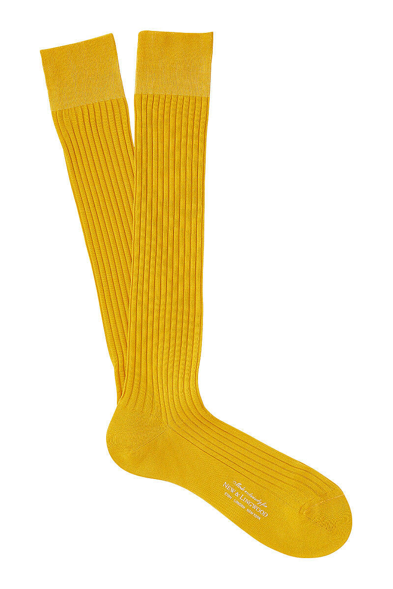 Gold Long Cotton Socks