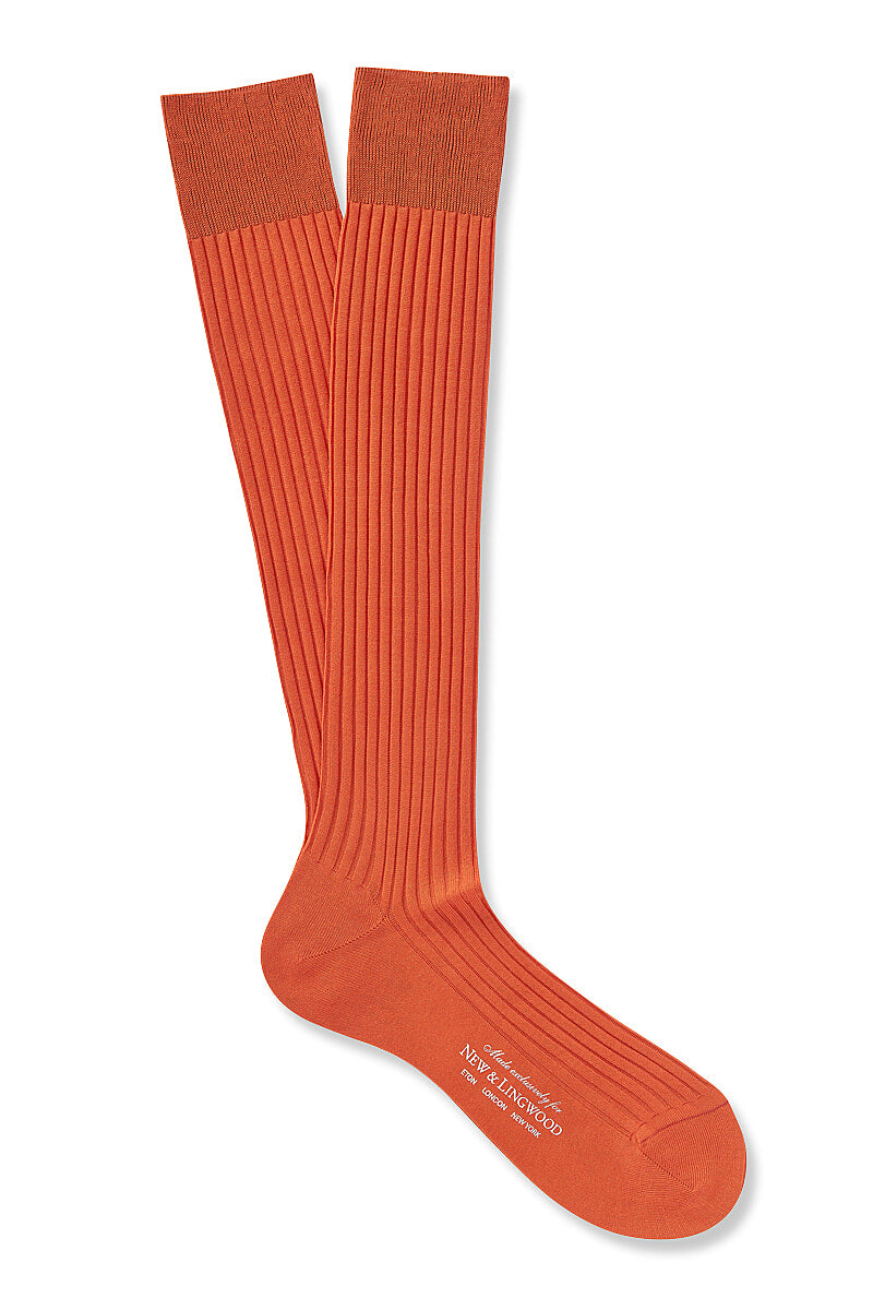 Rust Long Cotton Socks