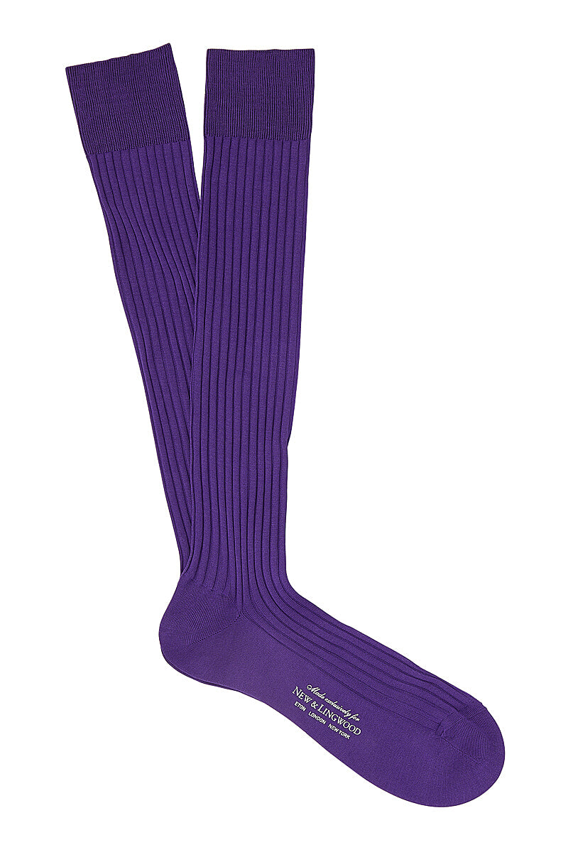 Purple Long Cotton Socks