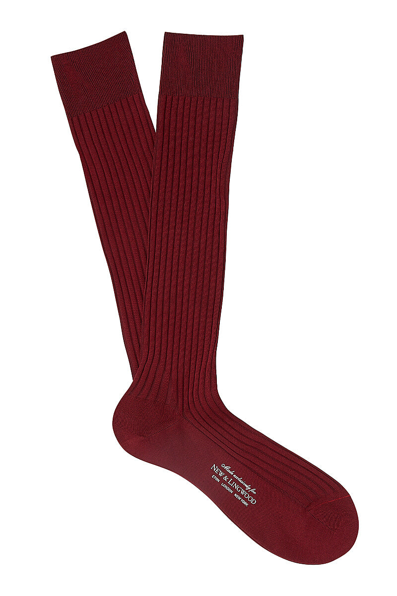 Wine Long Cotton Socks