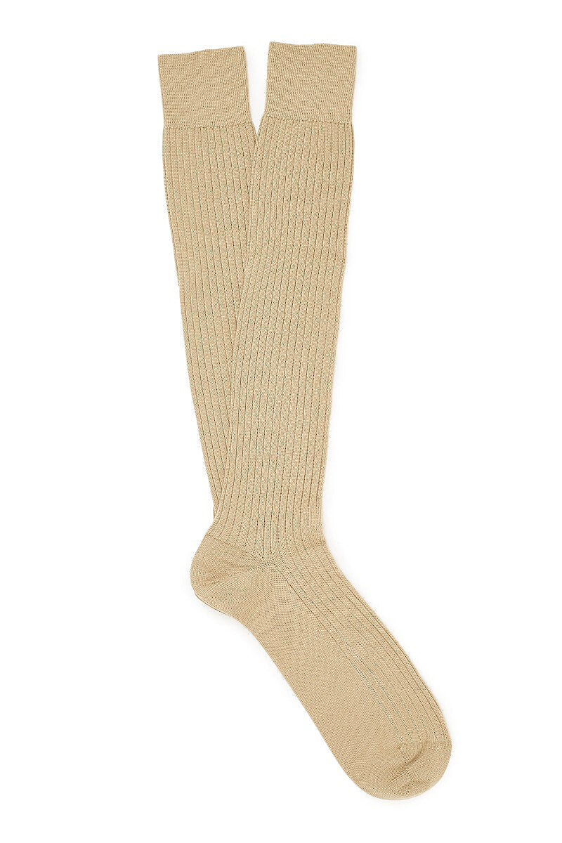 Light Khaki Long Lightweight Wool Socks