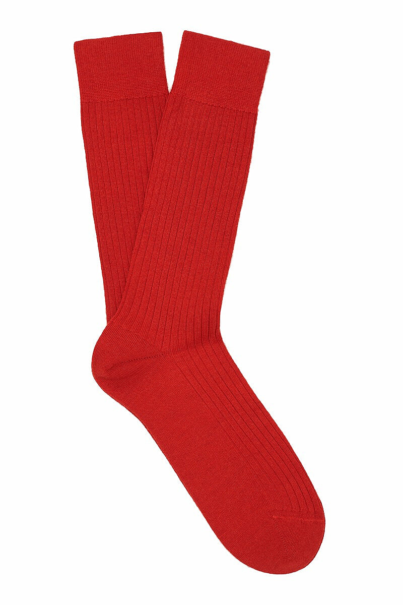 Scarlet Mid Calf Lightweight Wool Socks