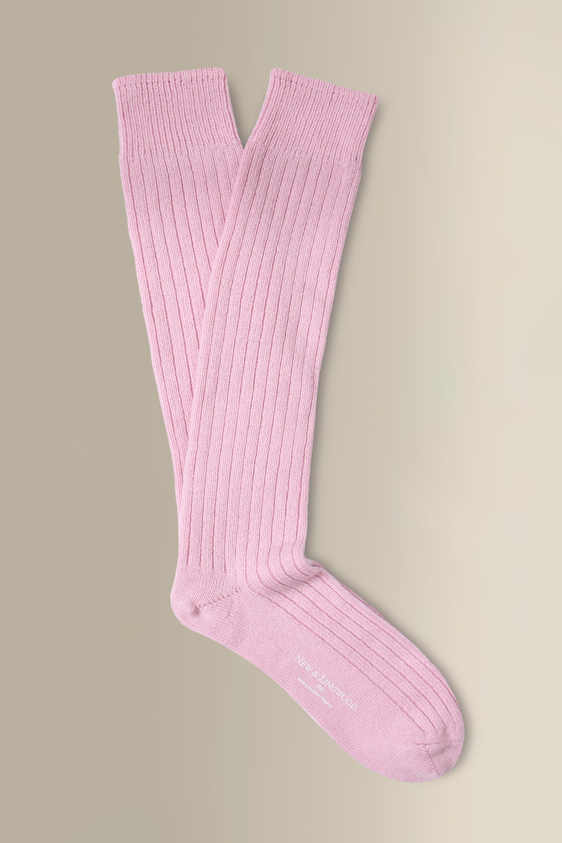 Light Pink Long Heavyweight Cashmere Socks