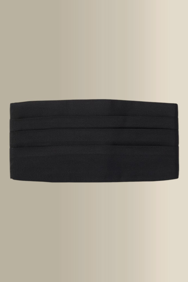 Black Silk Barathea Cummerbund