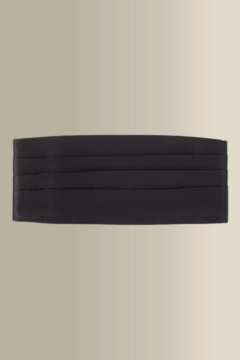 Black Silk Satin Cummerbund
