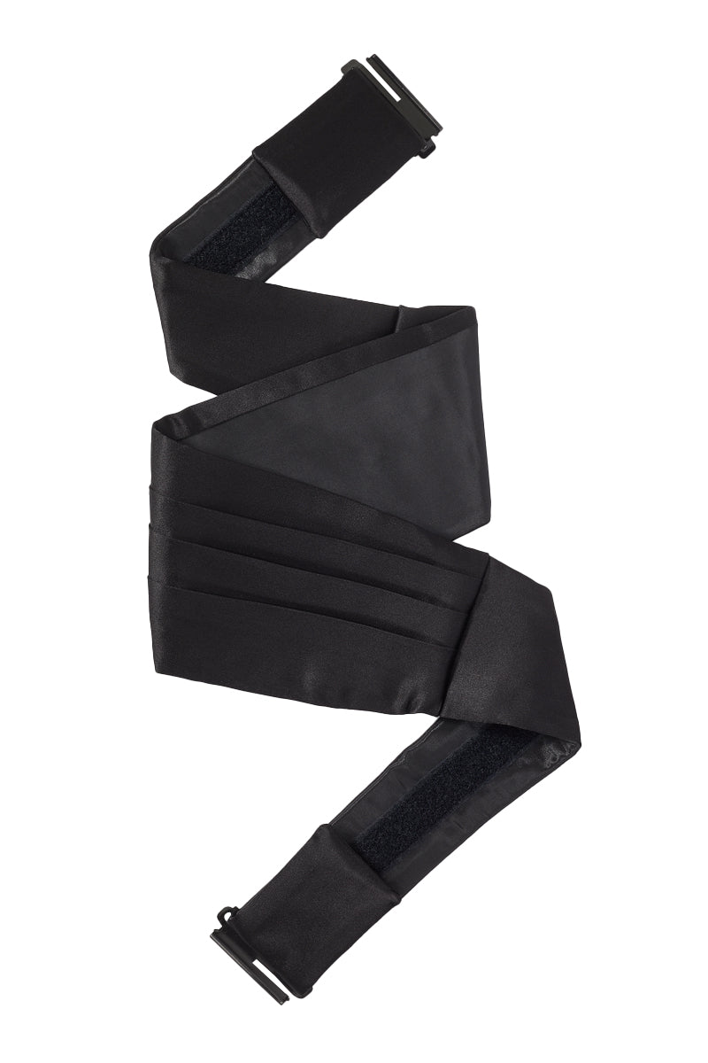 Black Silk Satin Cummerbund
