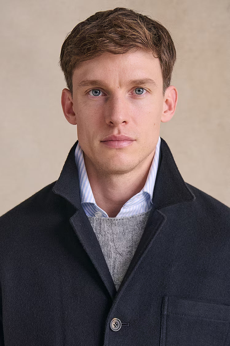 Navy Cashmere Carpenter Jacket