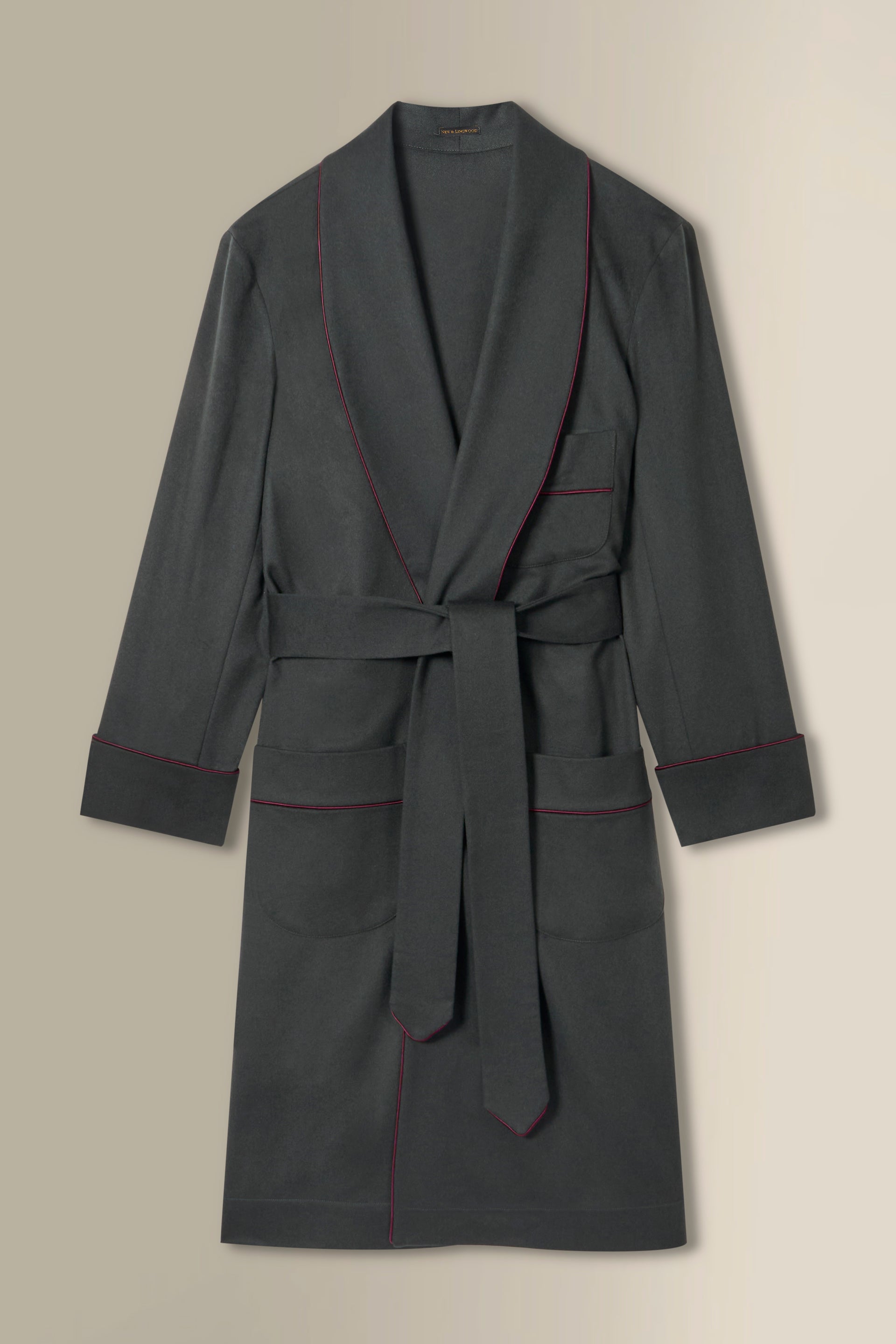 Green Unlined Cashmere Dressing Gown