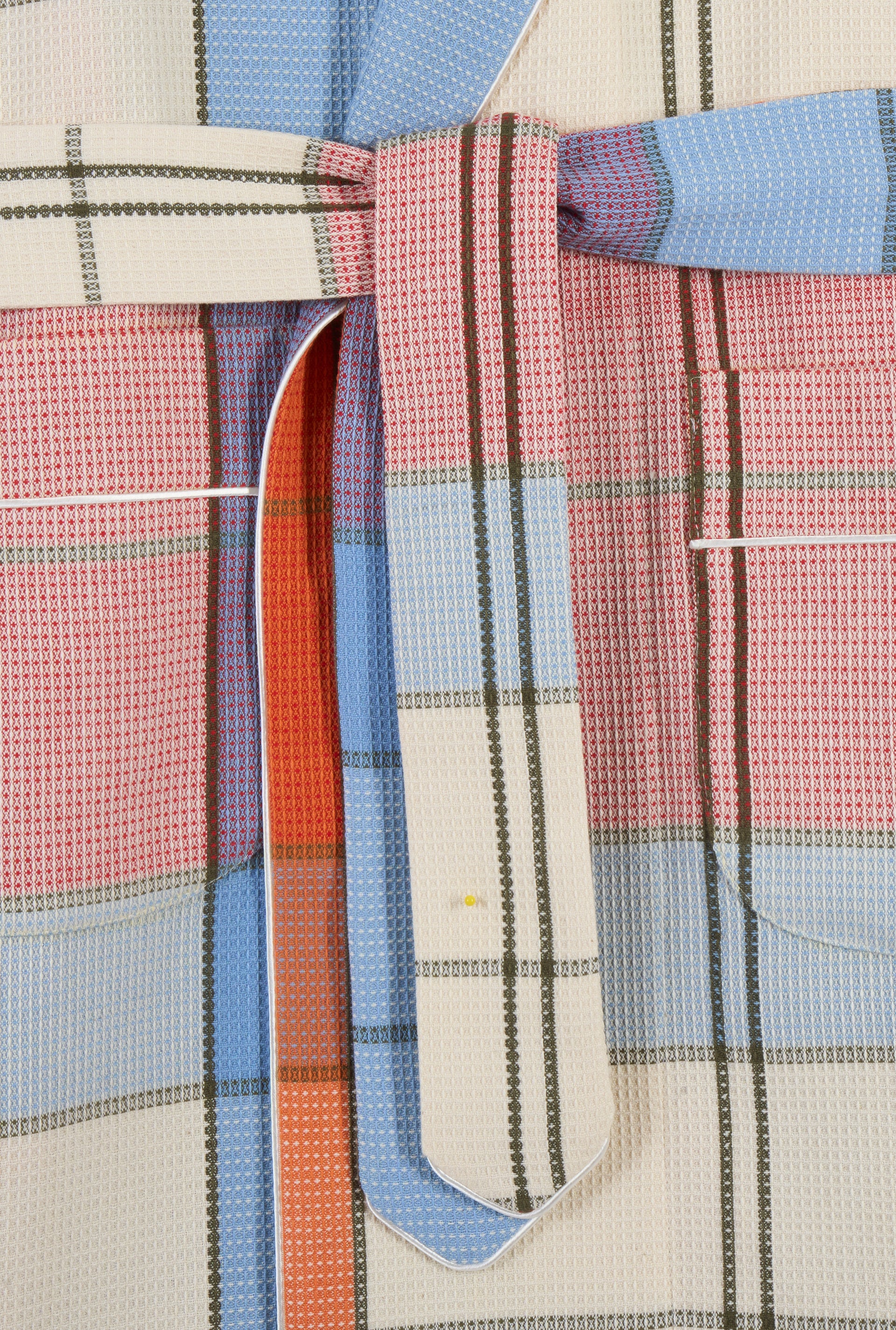 Large Check Unlined Madras Dressing Gown